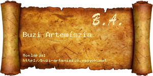 Buzi Artemíszia névjegykártya